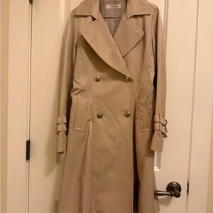 Classic Beige Double-Breasted Trench Coat